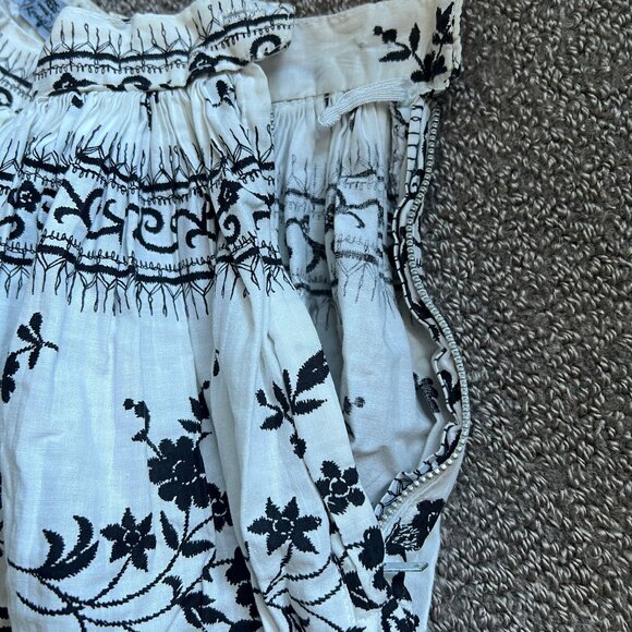 VTG 1950s Koret of California White & Black Floral Pattern Circle Skirt | S - Picture 11 of 12